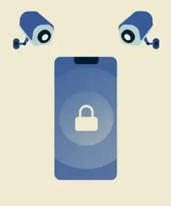 A phone being watched by stalkerware apps