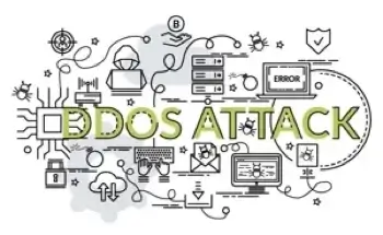 A DDOS attack graphic